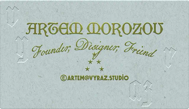 Business card, back (lavender)
